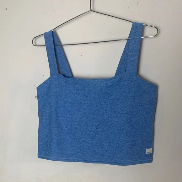 Vuori Elevation Square Neck Tank Top Heathered Blue Size Large - Picture 2 of 7